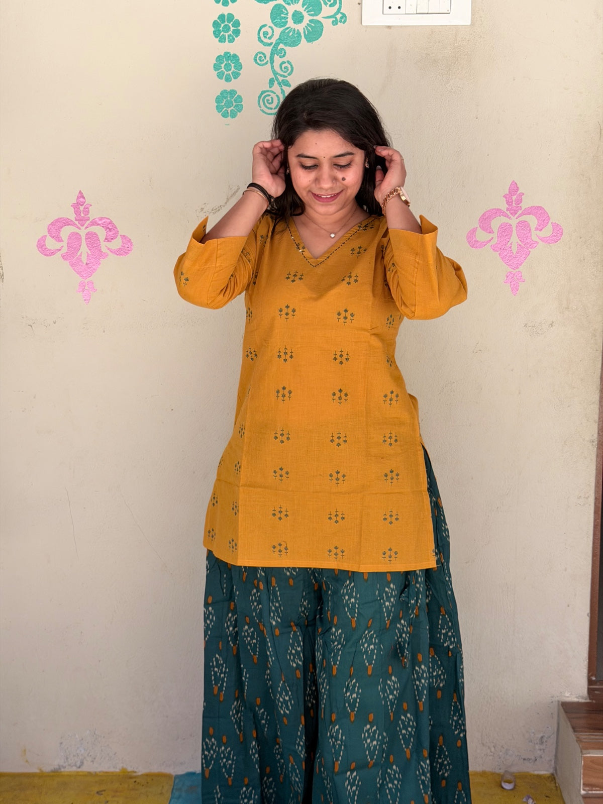 Short Kurthi With Palazzo  SKP21