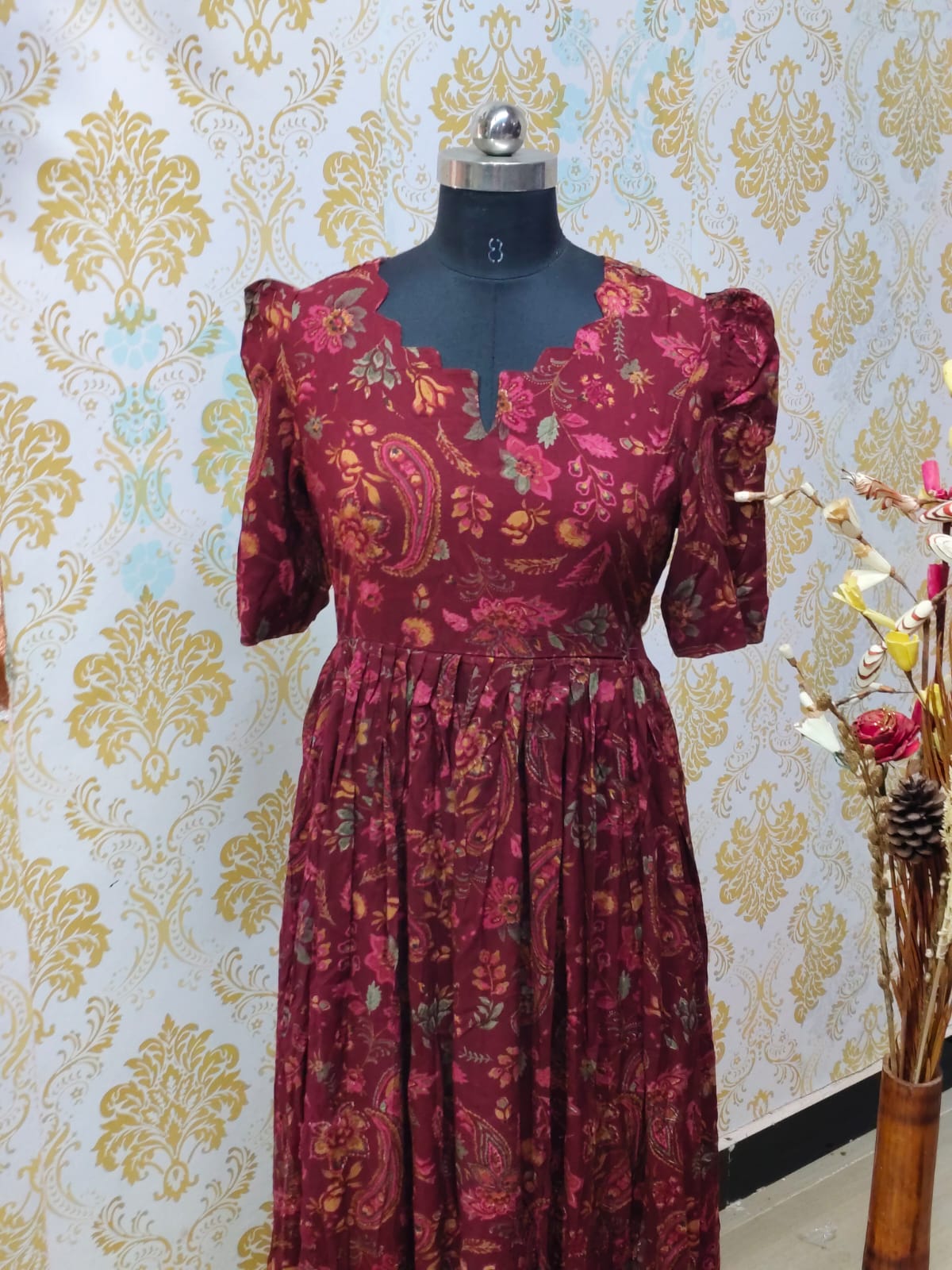 Premium Rayon Floral Frock - CFF123