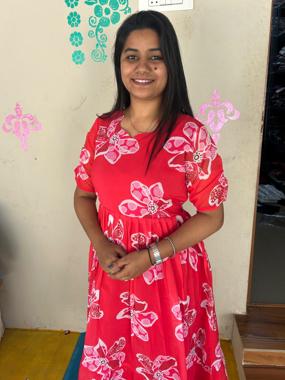 Georgette Floral Frock GFF01