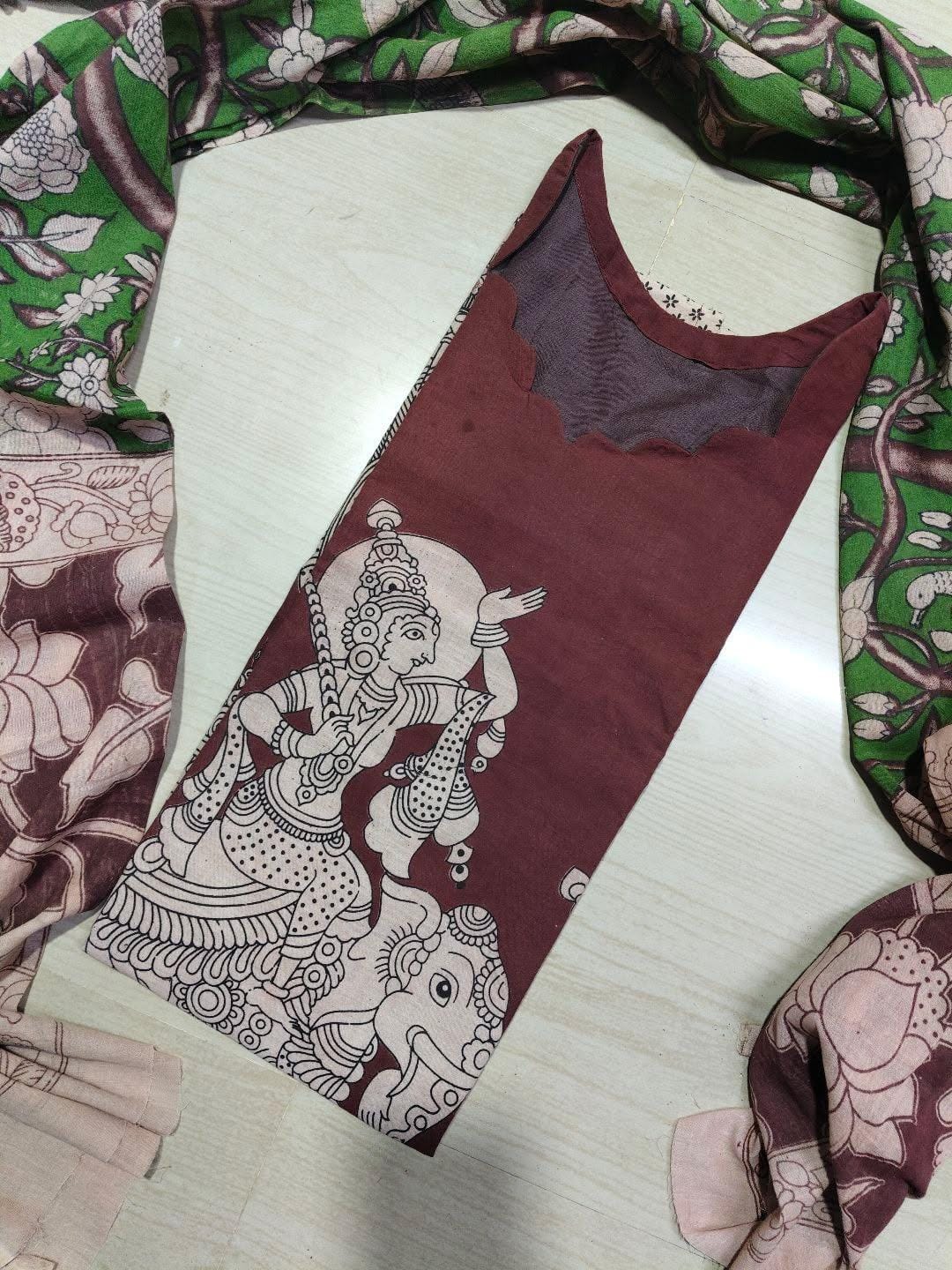 Kalamkari Kurti With Dupatta  KK81