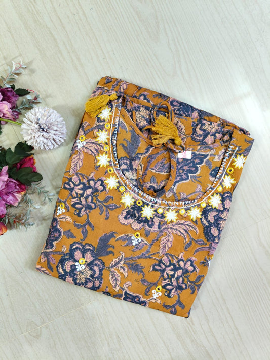 Cotton Long Sleveless Frocks CLF23