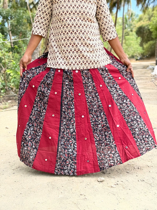 Ajrak Cotton Skirts SS24