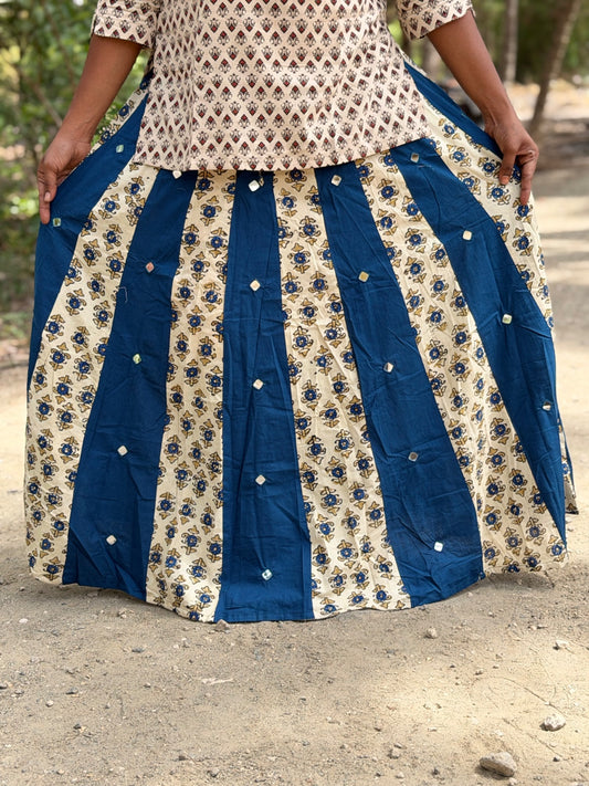 Ajrak Cotton Skirts SS25