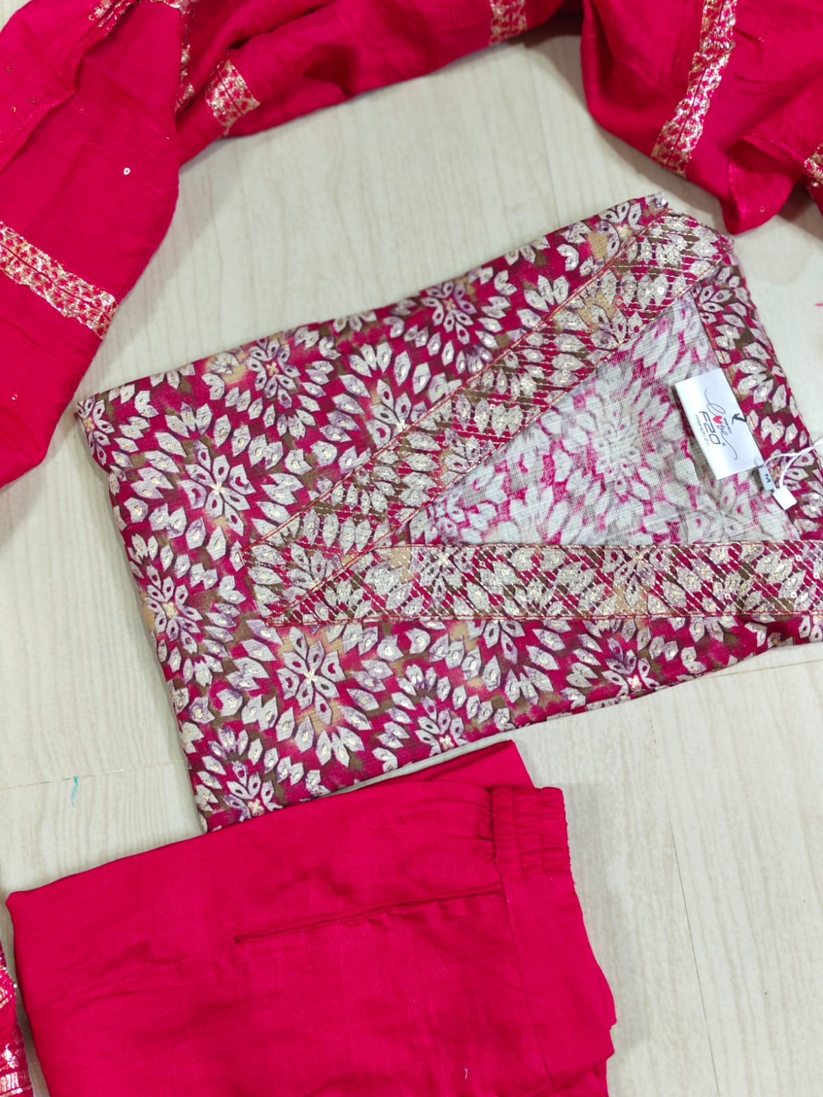 Kurti with Pant and Linen Dupatta sets - KPL25