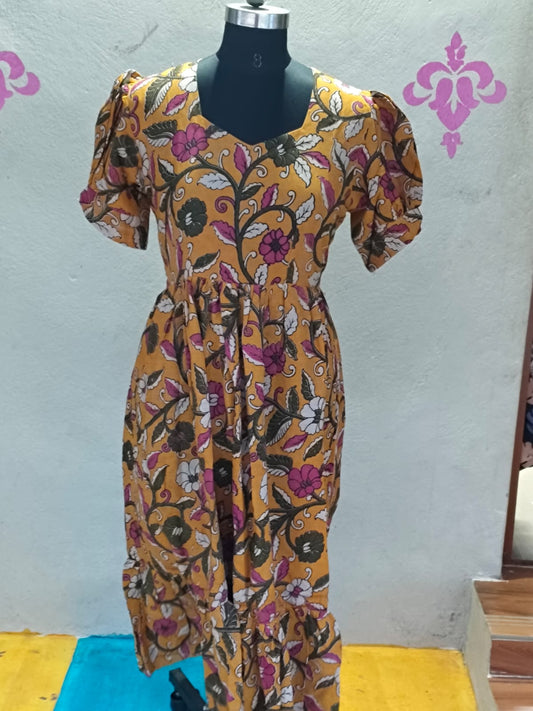 Kalamkari Anarkali Frock  KAF26