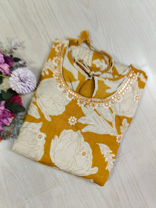Cotton Long Sleveless Frocks CLF26