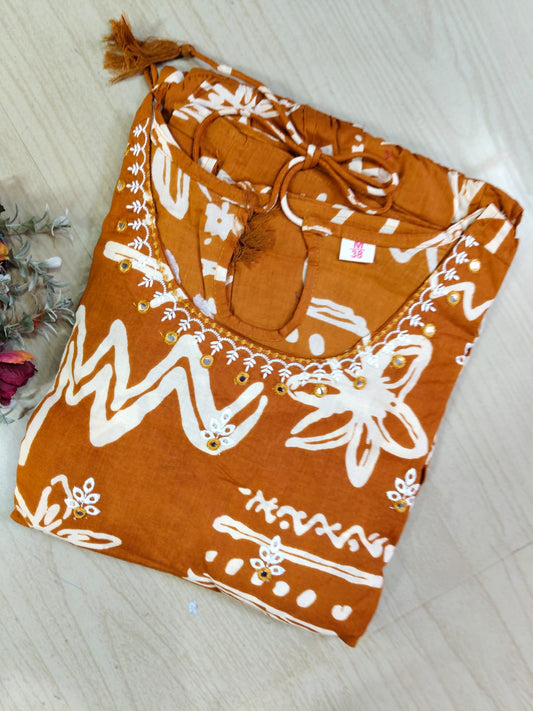 Cotton Long Sleveless Frocks CLF27
