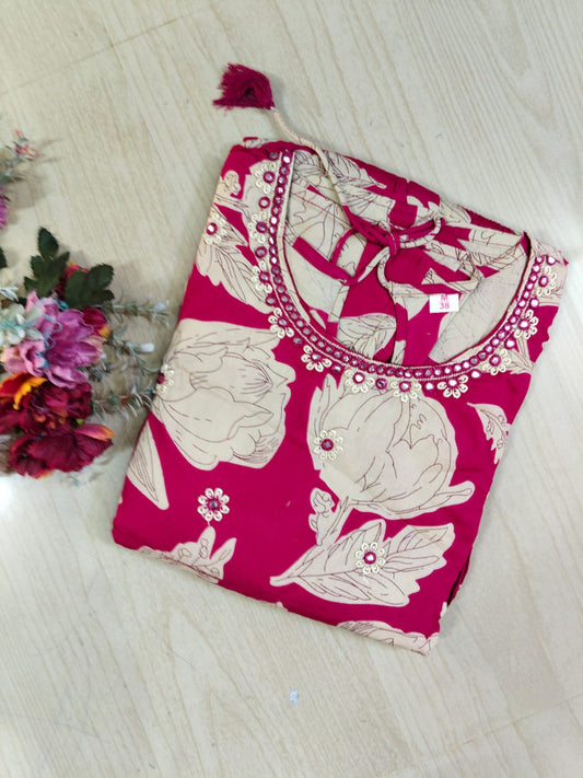Cotton Long Sleveless Frocks CLF28