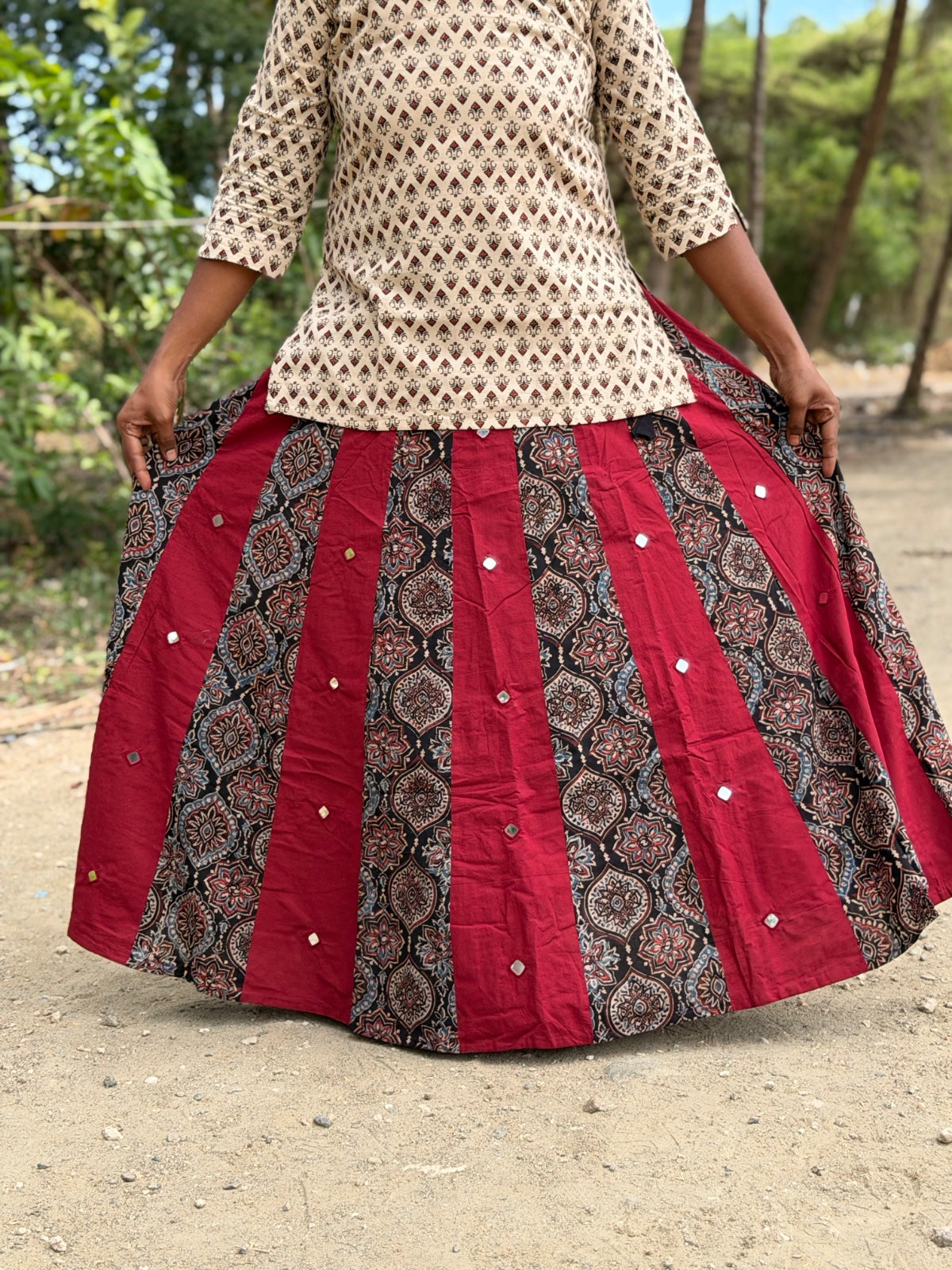 Ajrak Cotton Skirts SS28