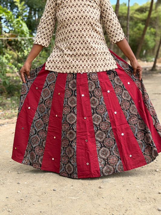 Ajrak Cotton Skirts SS28