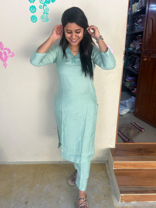 Shiny Silk Kurti with Pant - PSSK02