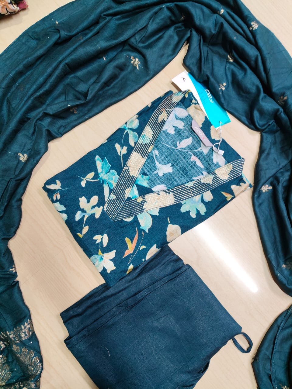 Kurti with Pant and Linen Dupatta sets - KPL02