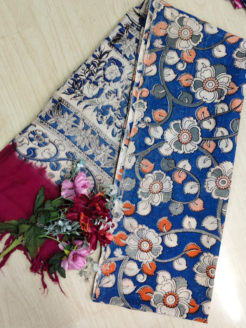 Kalamkari Pure Cotton Duppatas KCD02