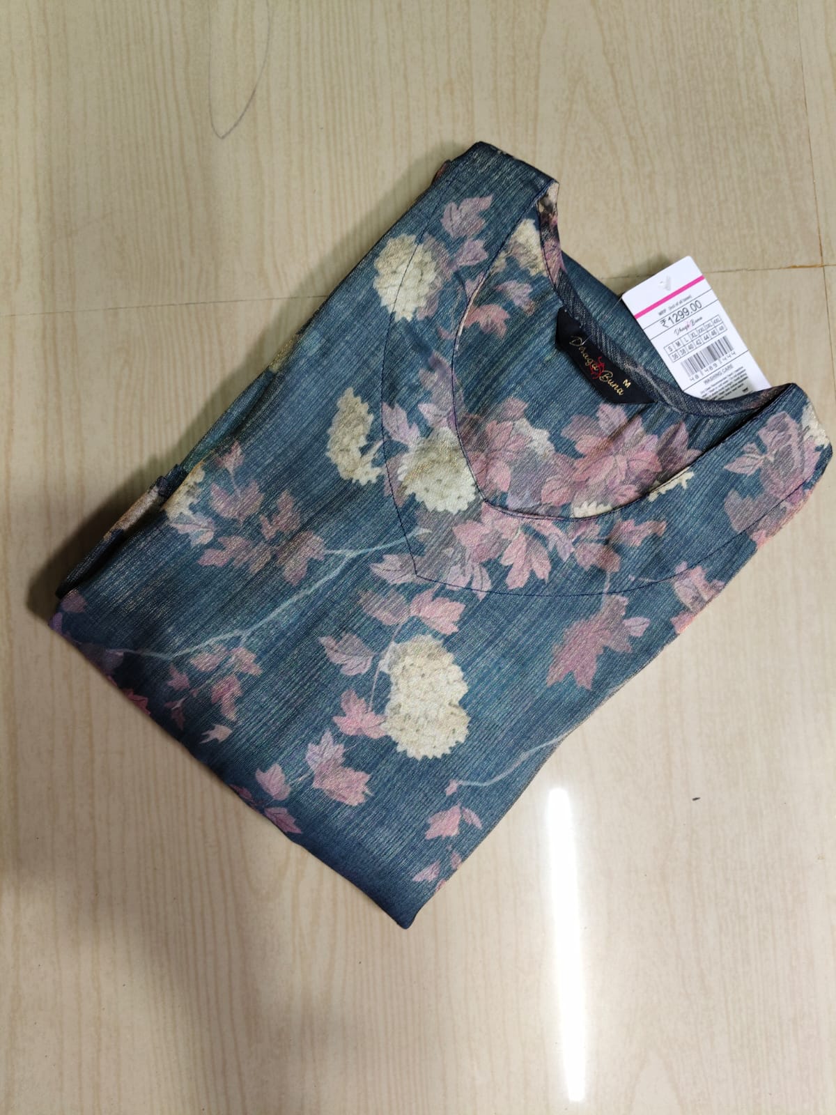 Floral Tissue Kurti - FTK30