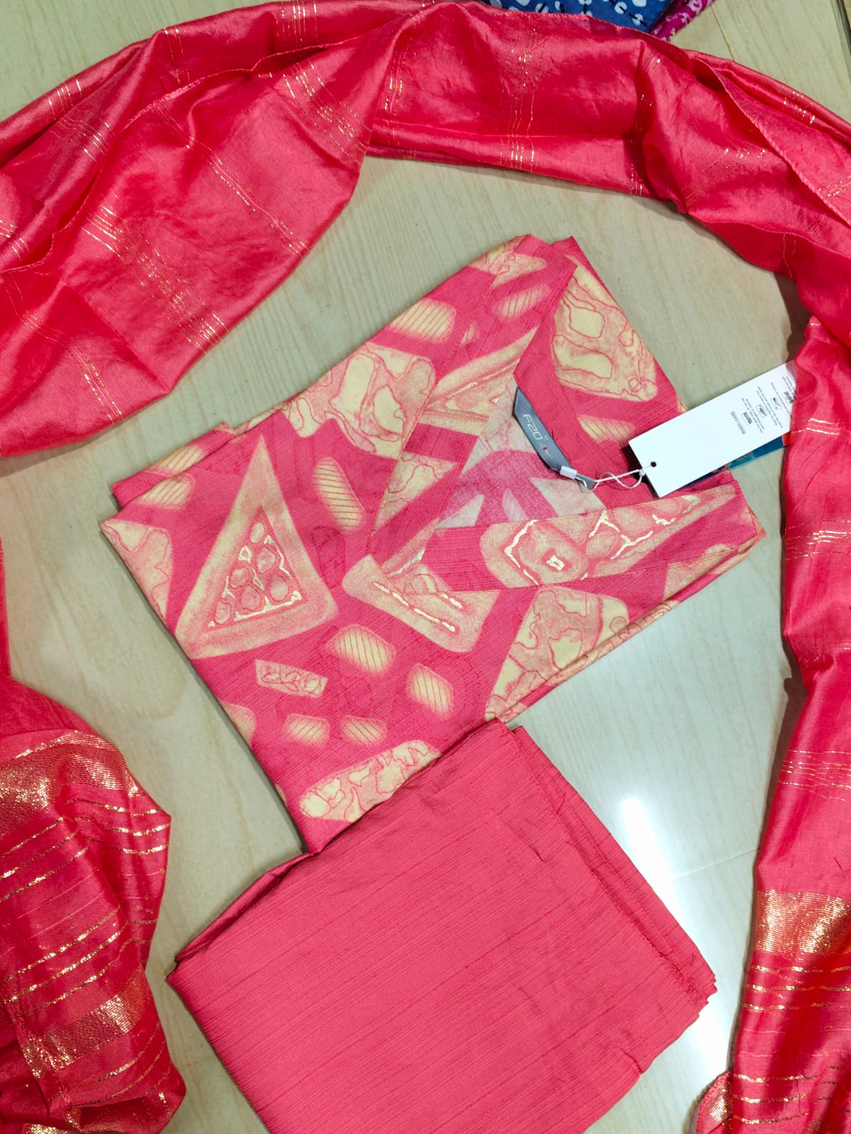 Kurti with Pant and Linen Dupatta sets - KPL33