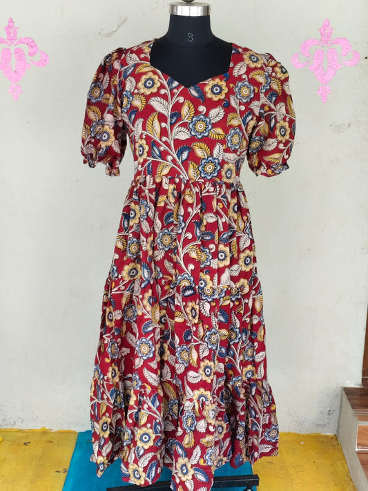 Kalamkari Anarkali Frock  KAF33