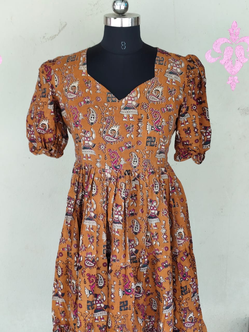 Kalamkari Anarkali Frock  KAF34