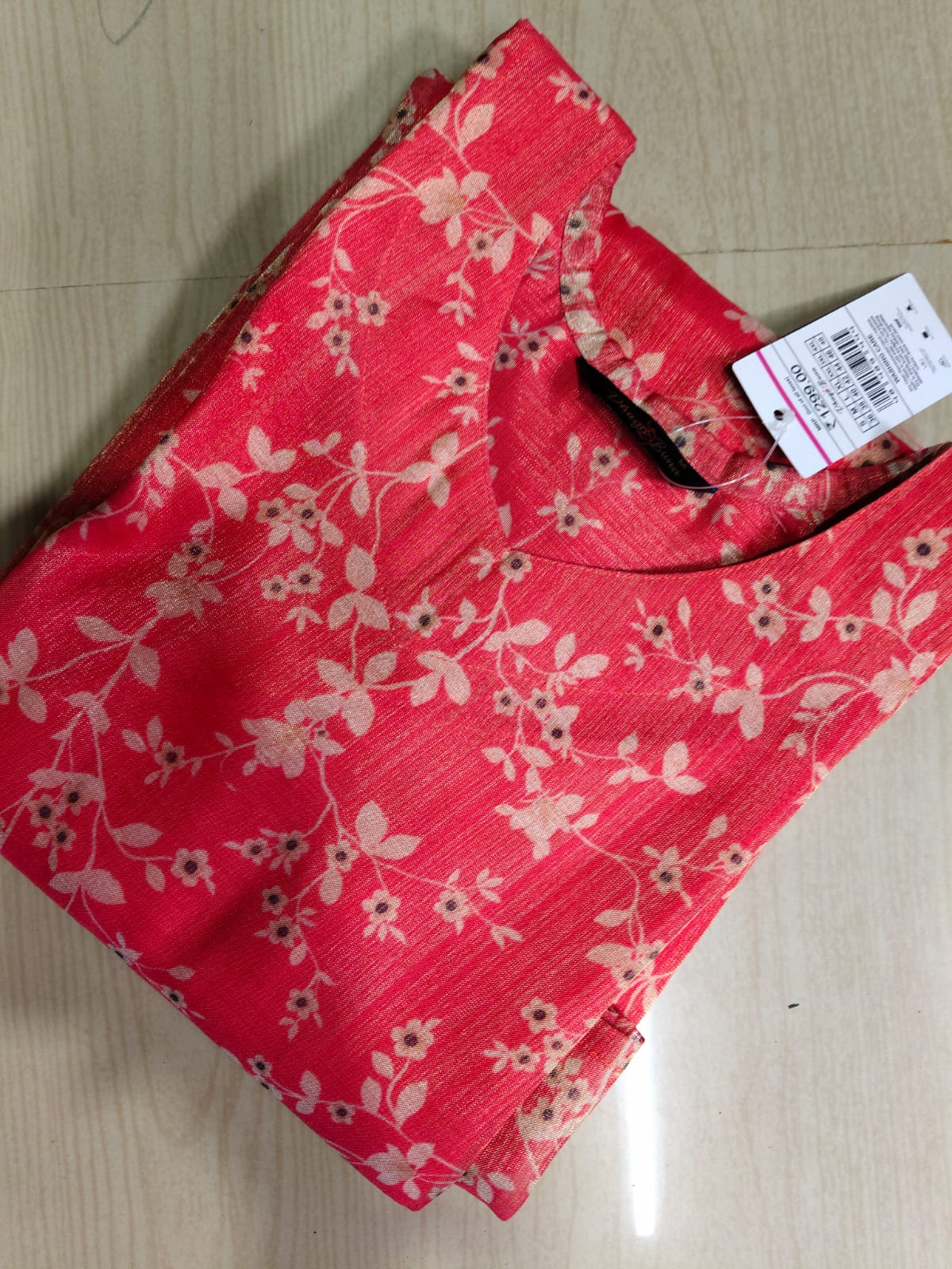 Floral Tissue Kurti - FTK34