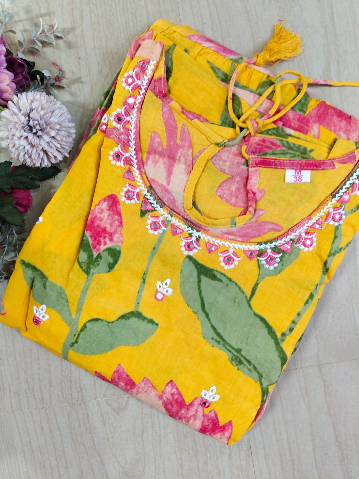Cotton Long Sleveless Frocks CLF35