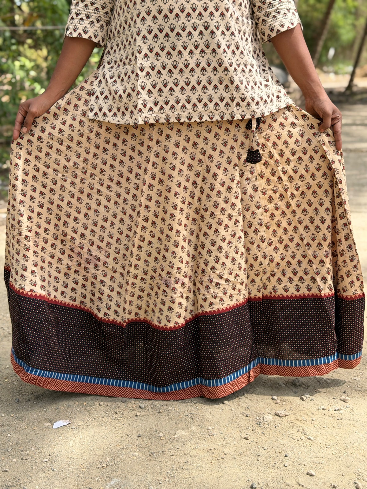 Ajrak Cotton Skirts SS03