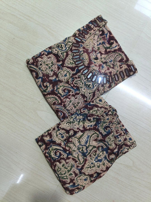 Kalamkari Kurti With Phant  PKA03
