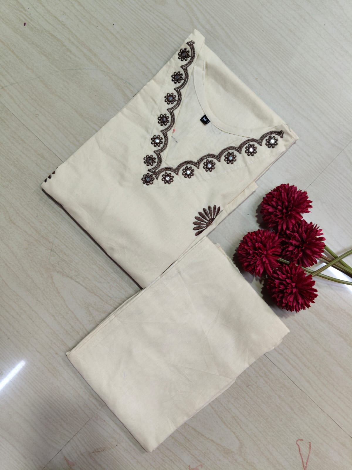 V neck Kurthi with Pant  ALN03