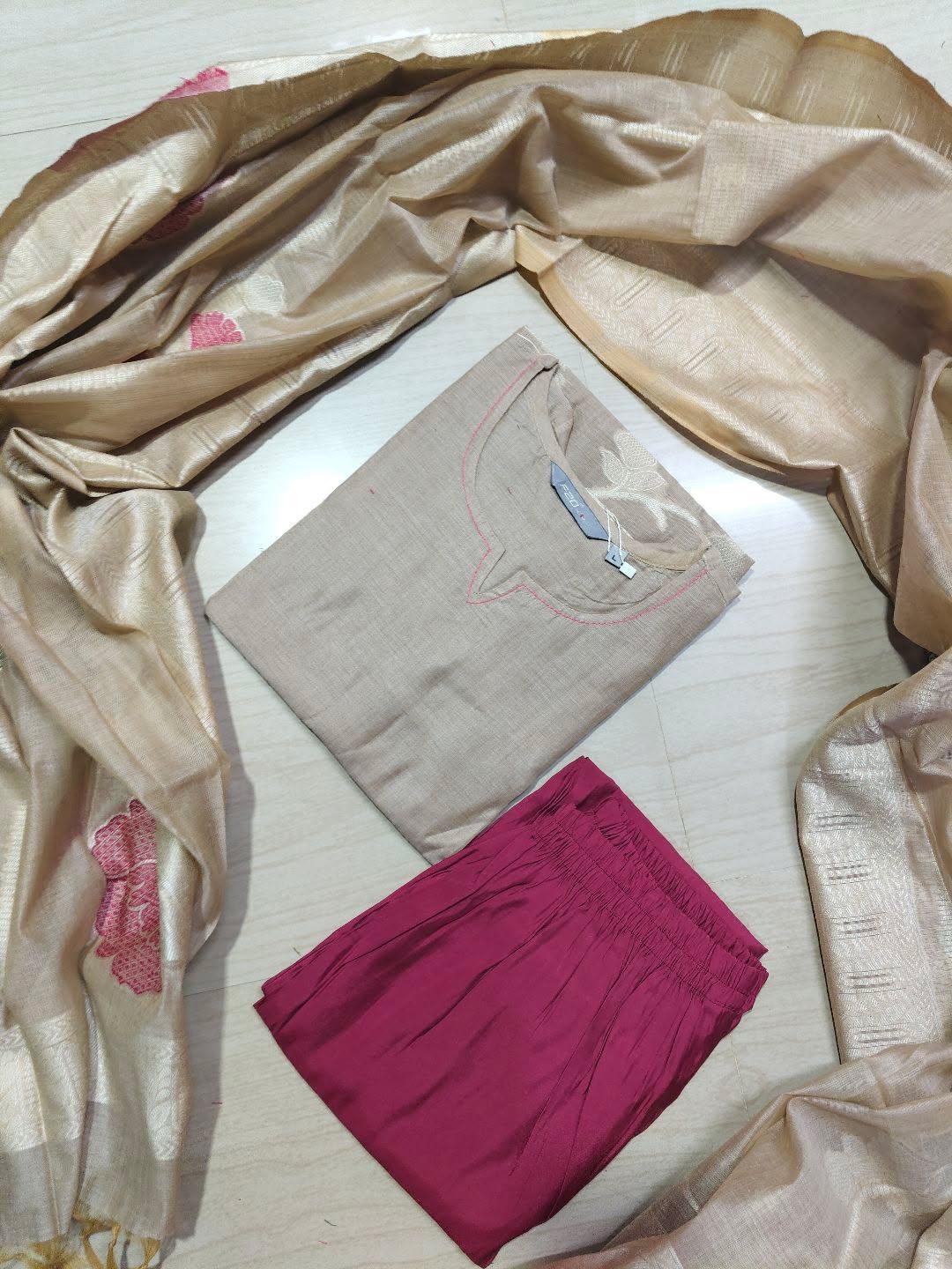 Premium Jamdani Kurti  Set EW86