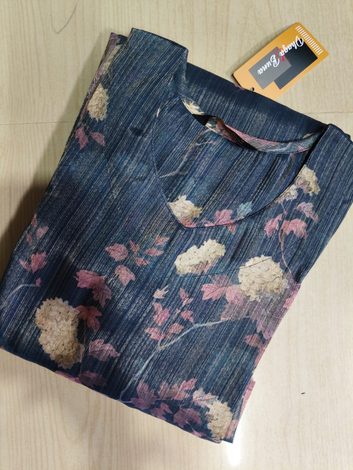 Floral Tissue Kurti - FTK39