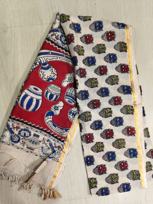 Kalamkari Pure Cotton Duppatas KCD42