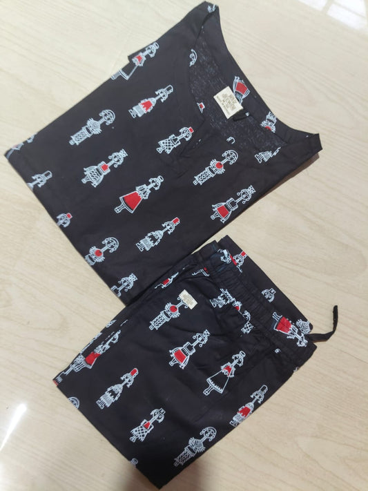 Cotton  Co-ord Sets ( night suits )  NSC244