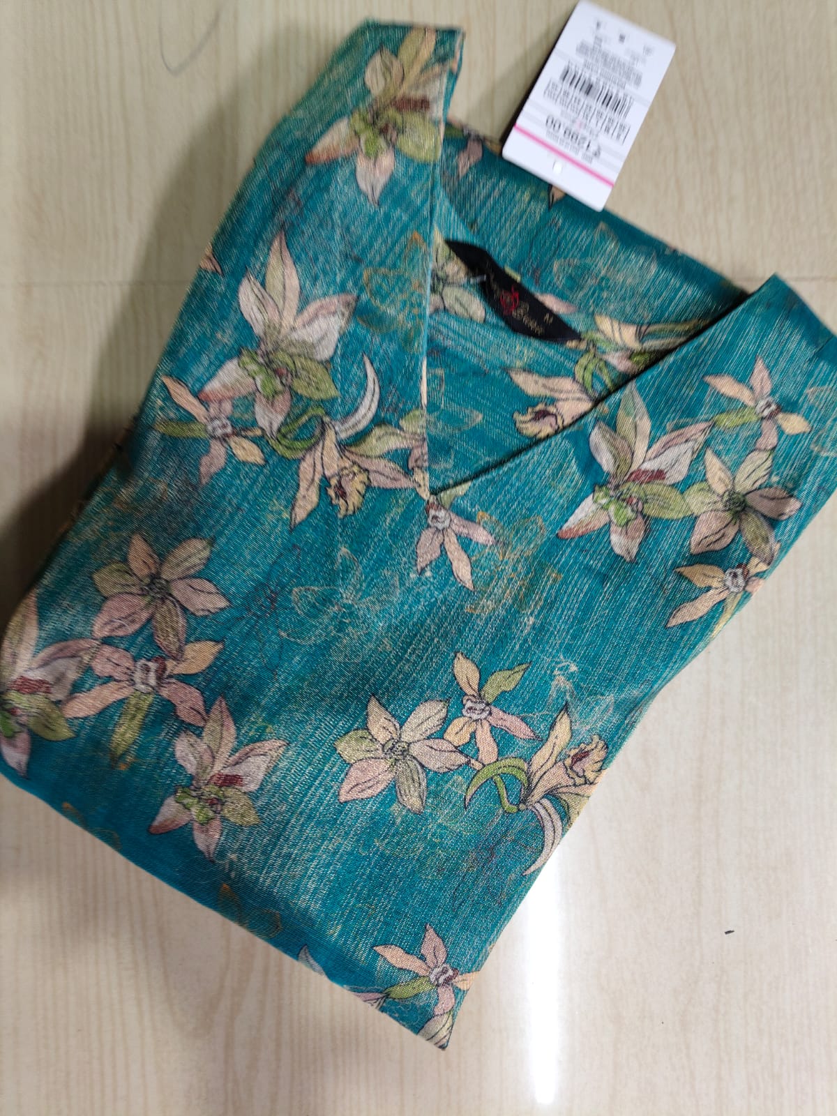 Floral Tissue Kurti - FTK43