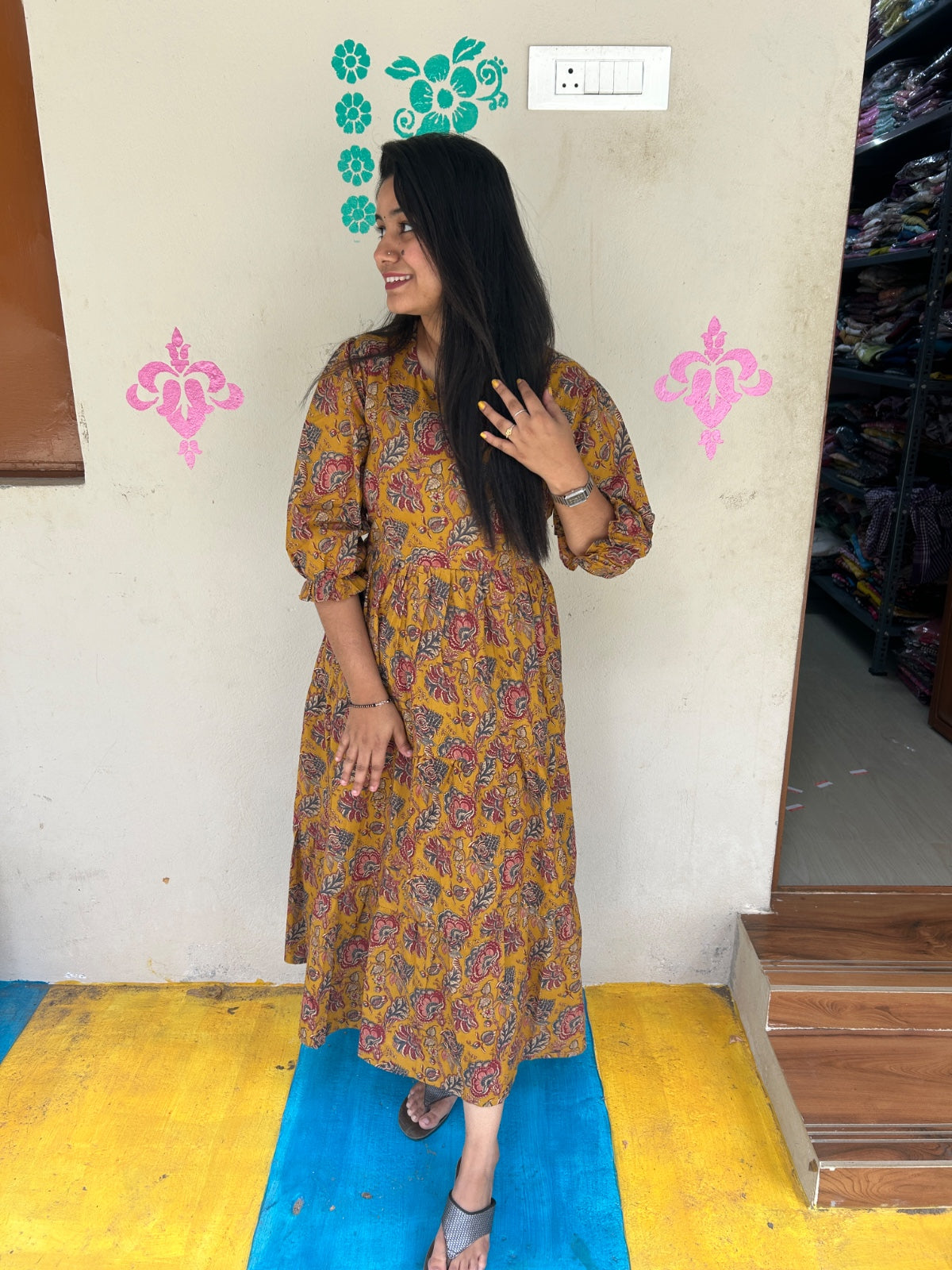 Cotton Long Sleveless Frocks CLF45