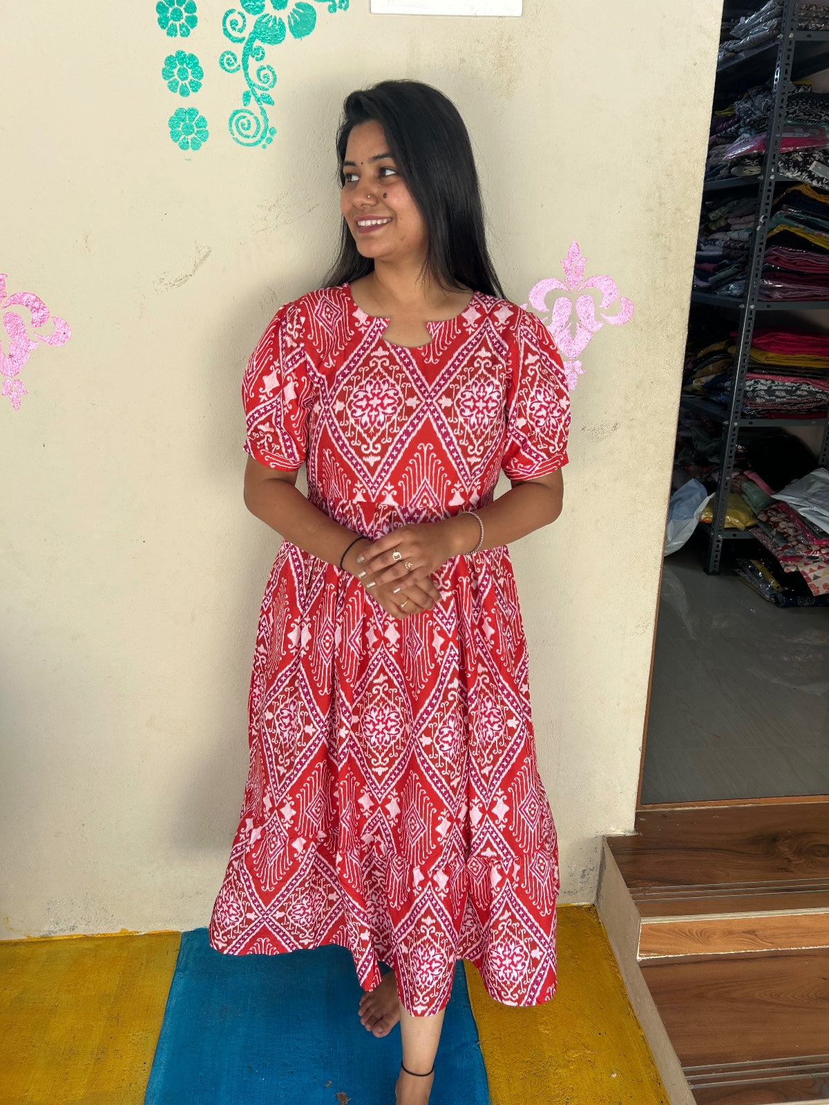 Cotton Floral Frock - CFF47