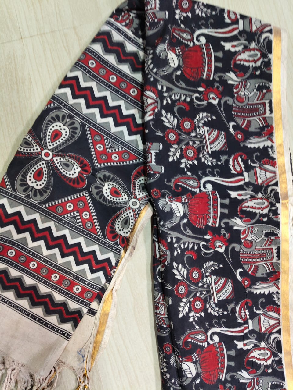 Kalamkari Pure Cotton Duppatas KCD47