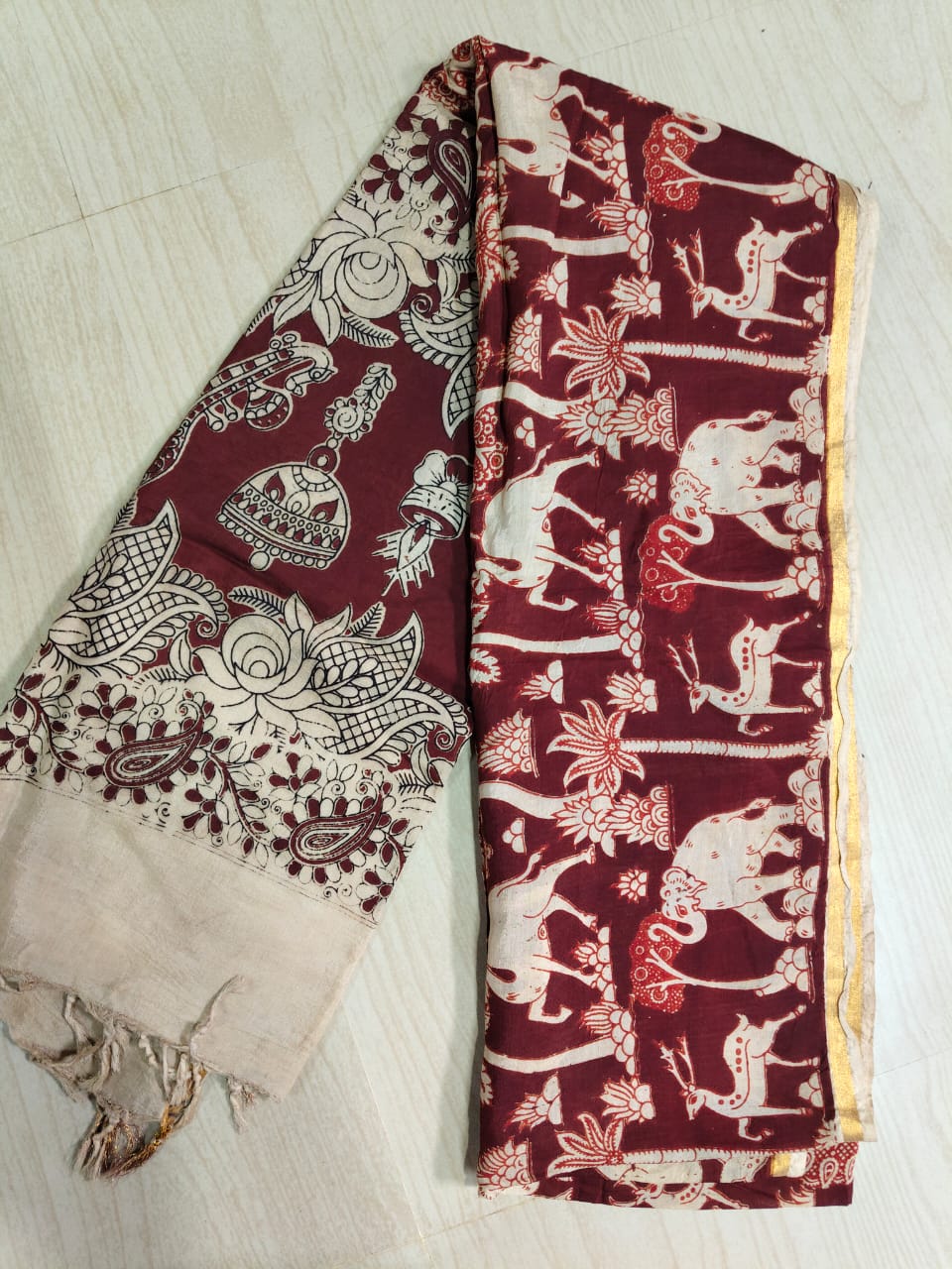 Kalamkari Pure Cotton Duppatas KCD48