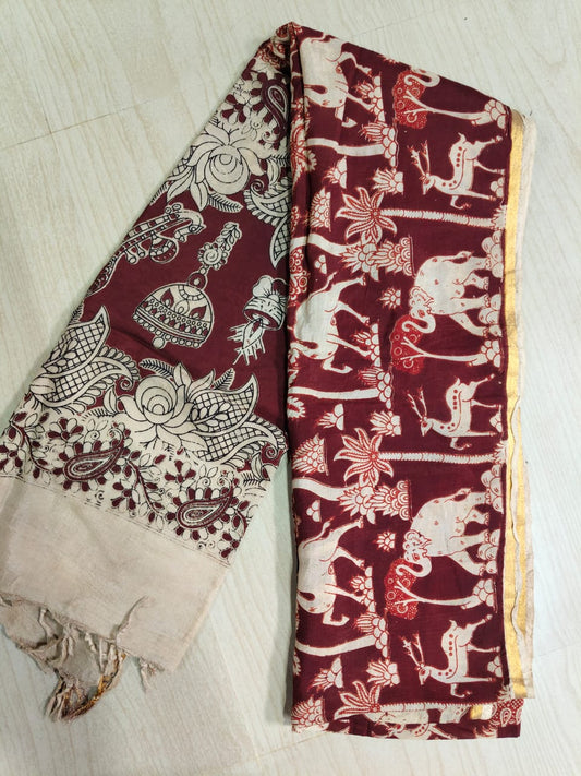 Kalamkari Pure Cotton Duppatas KCD48