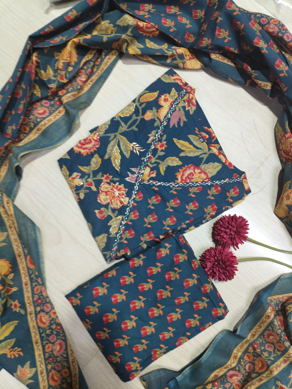 Cotton Floral Anarkali - CA49