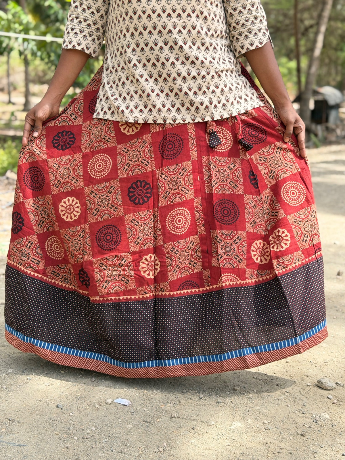 Ajrak Cotton Skirts SS04