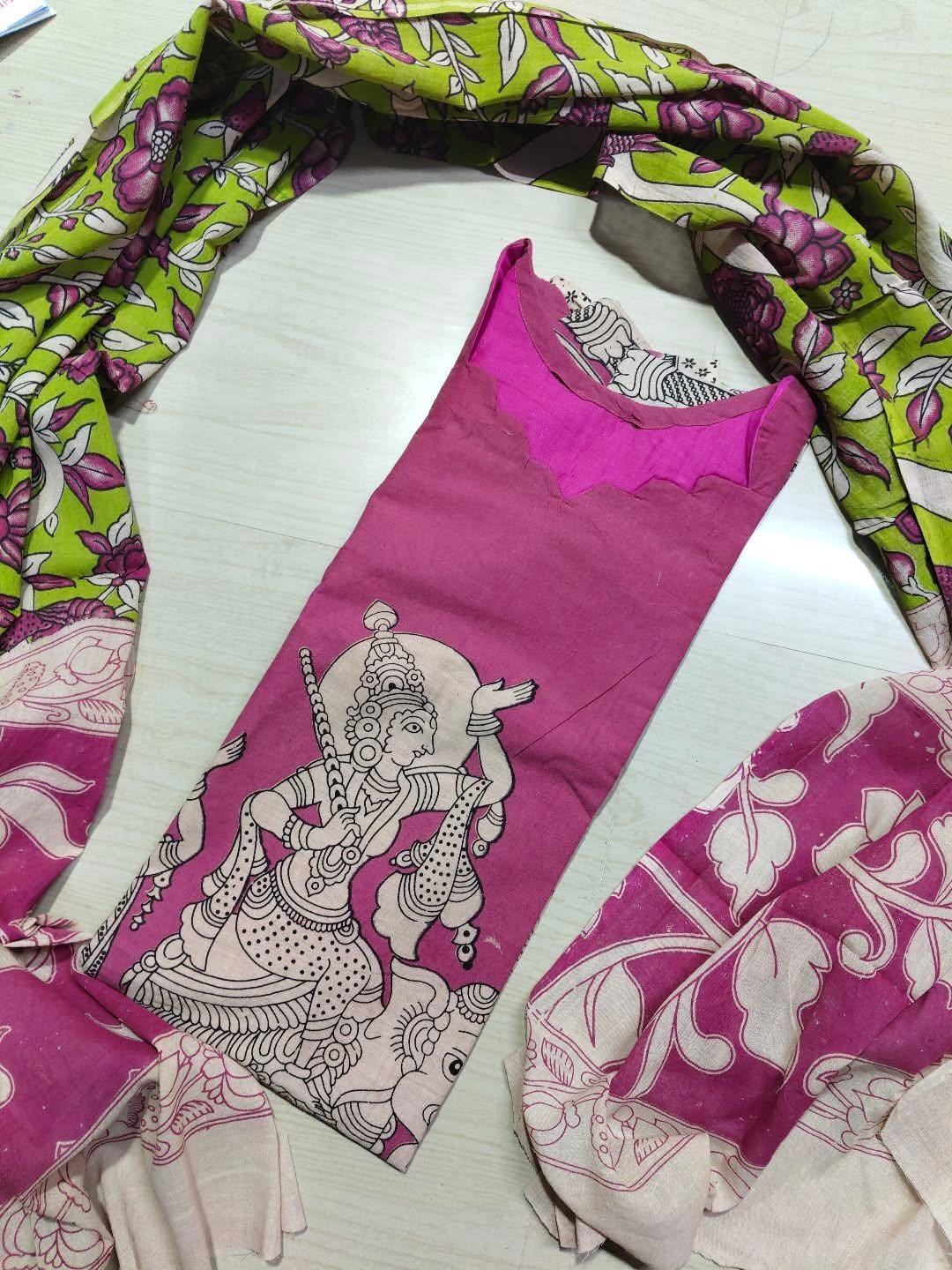 Kalamkari Kurti With Dupatta  KK85