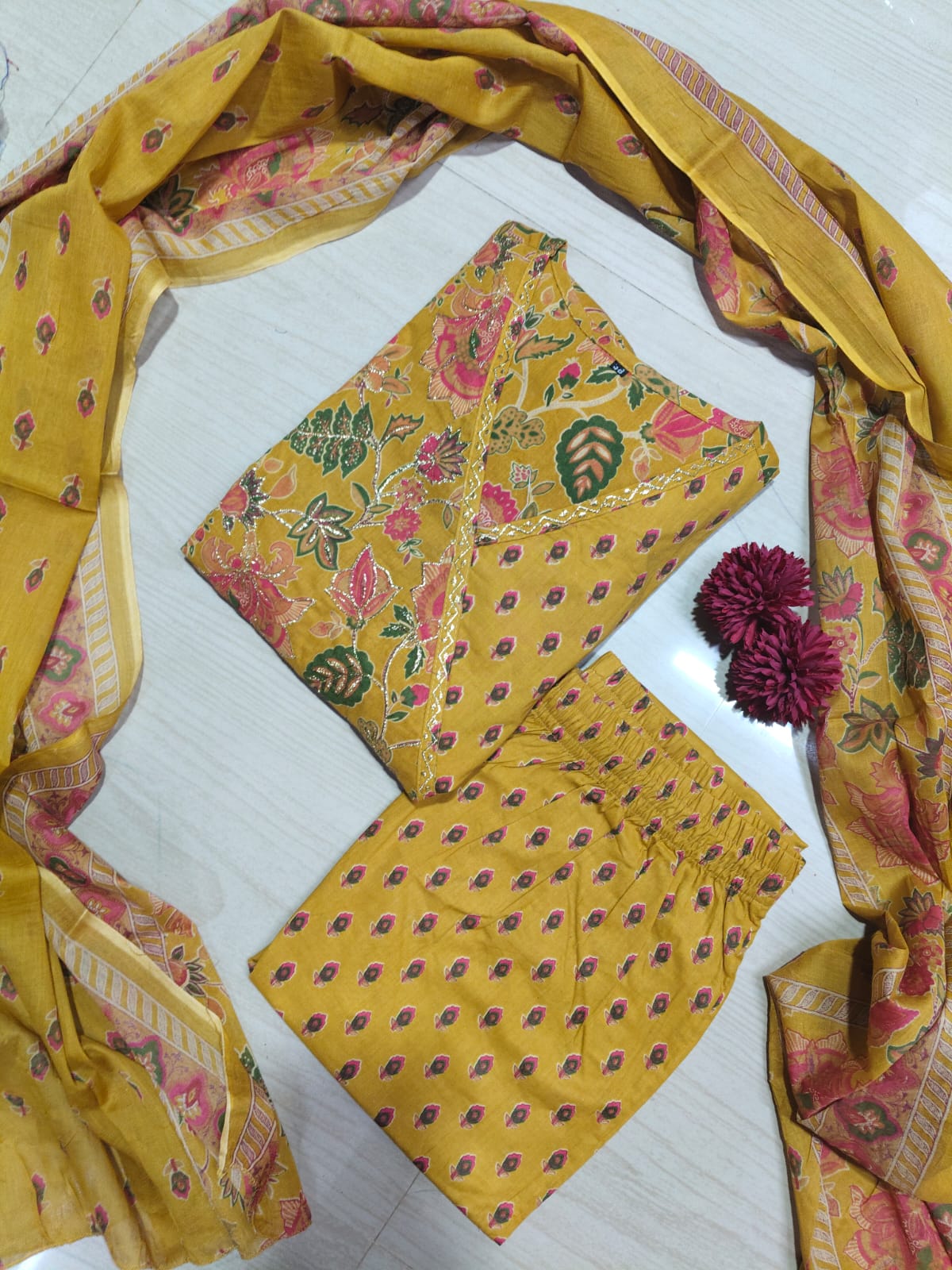 Cotton Floral Anarkali - CA50