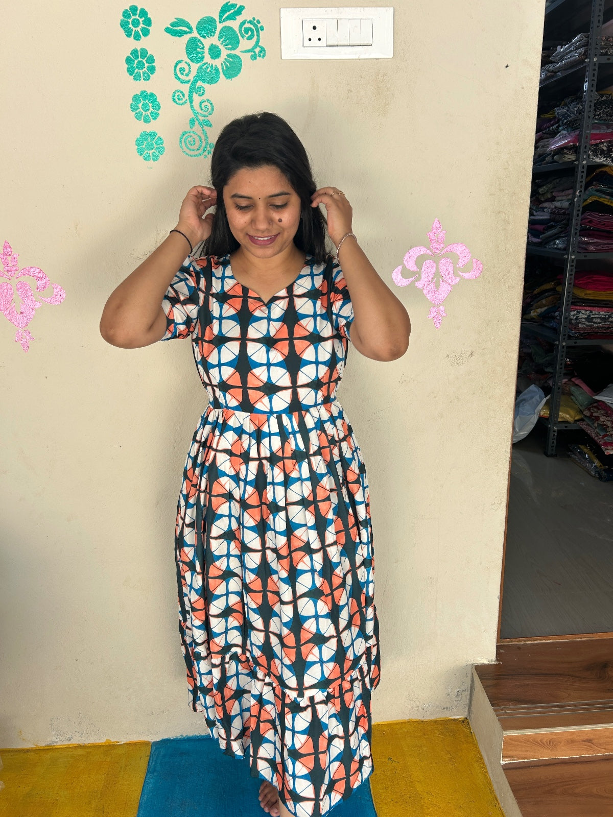 Cotton Floral Frock - CFF50