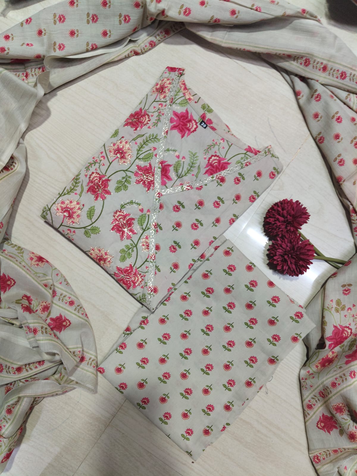 Cotton Floral Anarkali - CA51