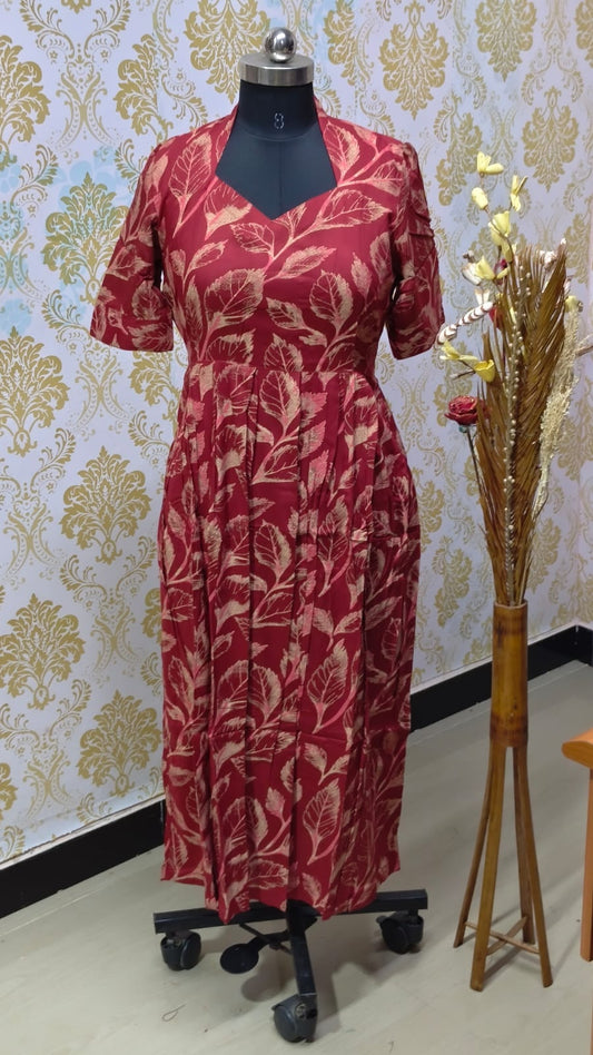 Rayon Floral Frock  CFF151