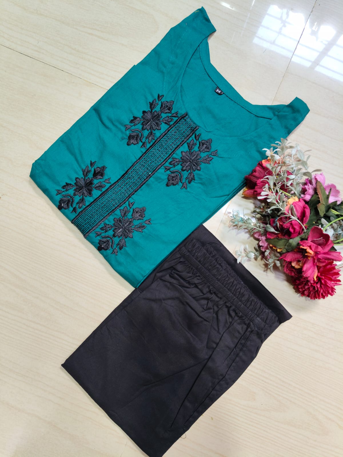V neck Kurthi with Pant  ALN53