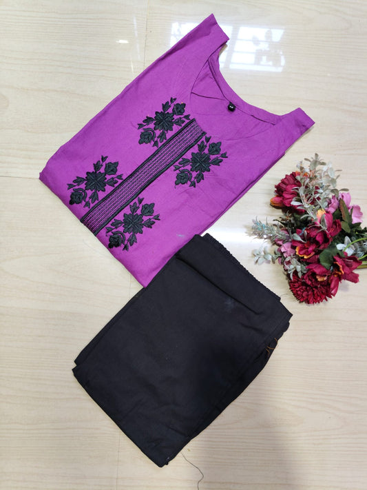 V neck Kurthi with Pant  ALN55