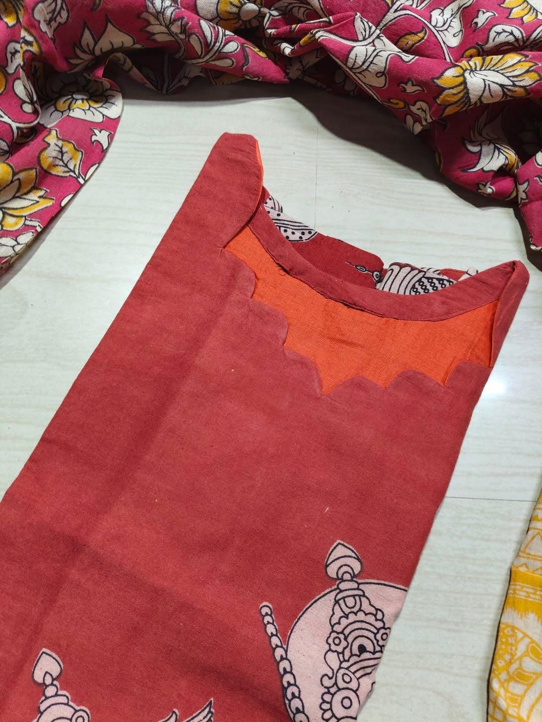 Kalamkari Kurti With Dupatta  KK86