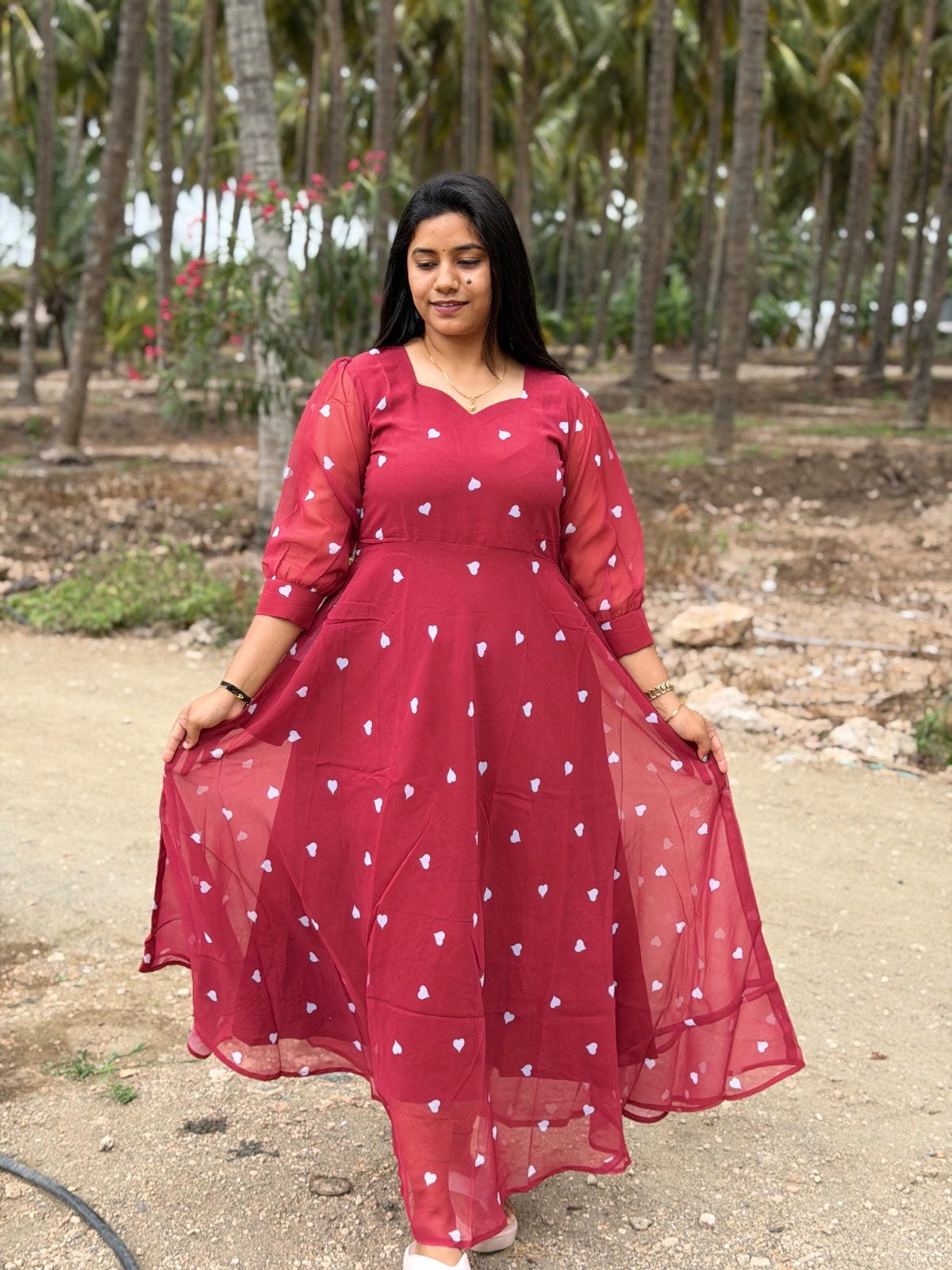 Georgette Floral Frock GFF05