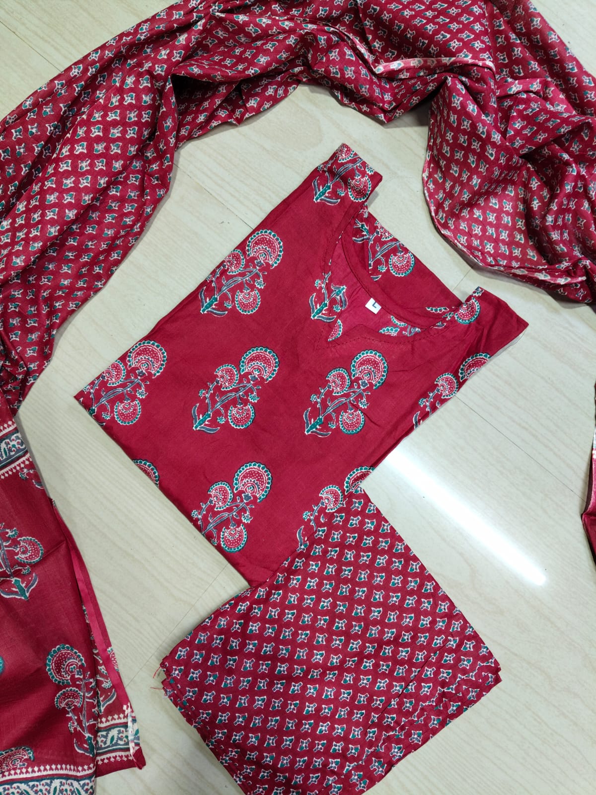 Jaipur Cotton Kurti Set - JKS05 (Check Our Size Chart Before Placing the Order)