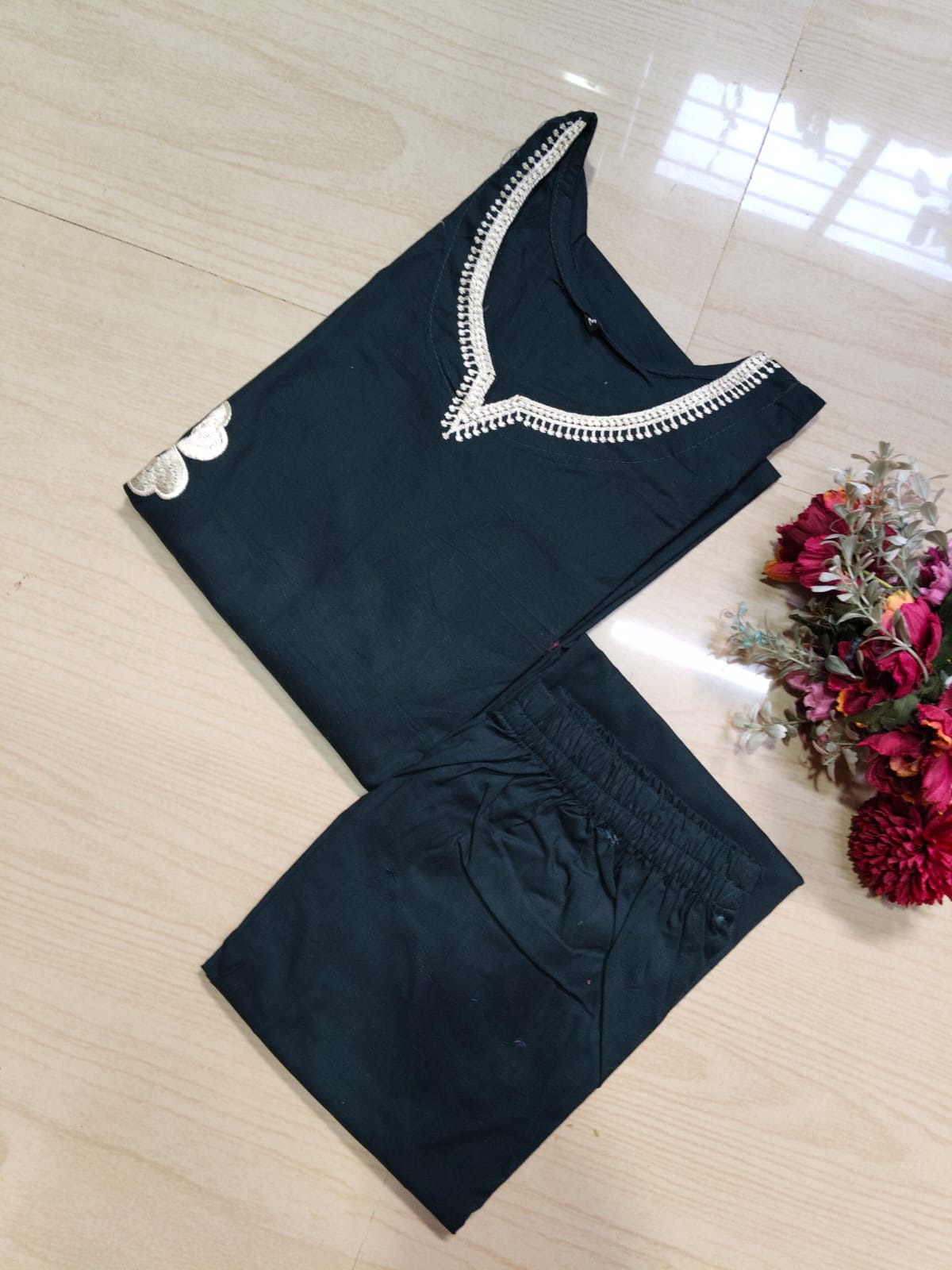 V neck Kurthi with Pant  ALN60