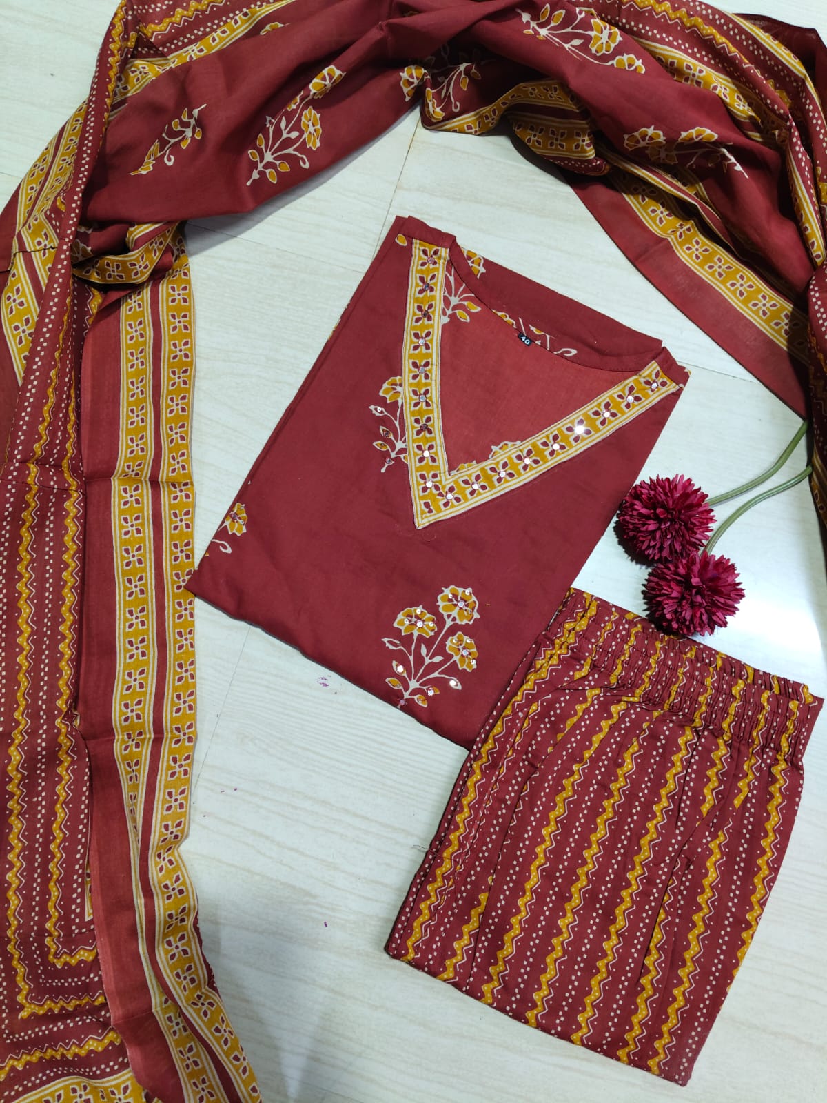 Budgeted Cotton 3 Piece Set - BC62